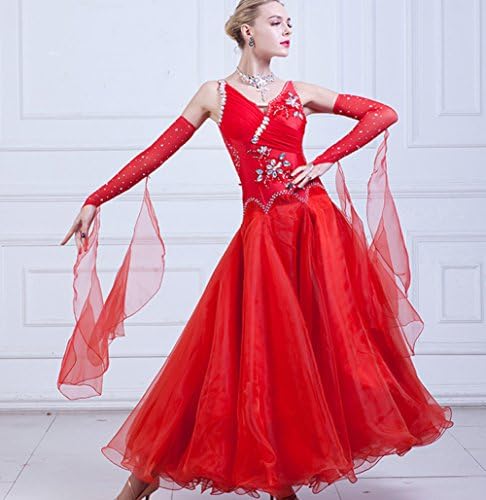 Nakokou Dance Ballroom Takmičenje Kristalne haljine Moderni valcer foxtrot Standardna haljina za dvorištu