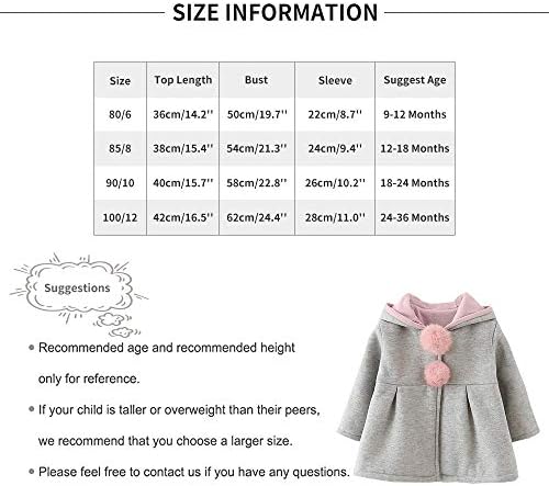 COKATE novorođenčad Dječja djevojka jesen zimski kaput s kapuljačom Sweet Rabbit Jackets gornja odjeća
