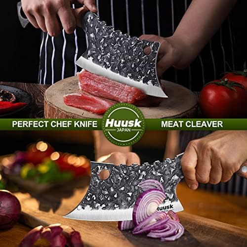 Huusk Japan nož za ručno kovano kovano meso za rezanje mesa Kreativni azijski nož za povrće Viking noževi