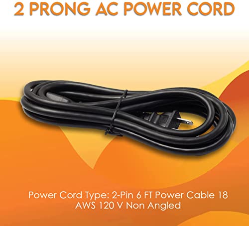 2 prong naizmenični kabel 6 ft 2 pinski kabl kompatibilan sa Sony PS4 PRO PlayStation 4 Pro konzolom, Xbox