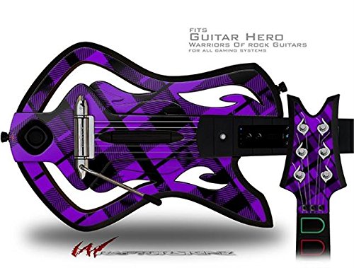 Ljubičasta plaćena naljepnica u stilu stila - odgovara ratnicima Hero gitare Rock Guitar Hero