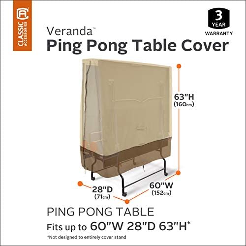 Klasični dodaci Veranda vodootporna 10-inčni poklopac stola za ping pong, poklopac tablice na otvorenom