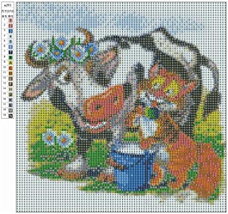 SEWACC 5D DIY dijamantski komplet za farbanje Neuramljena krava mačka uzorak Vezenje ukrštenim šavom naljepnica za zidnu dekoraciju Craft kompleti