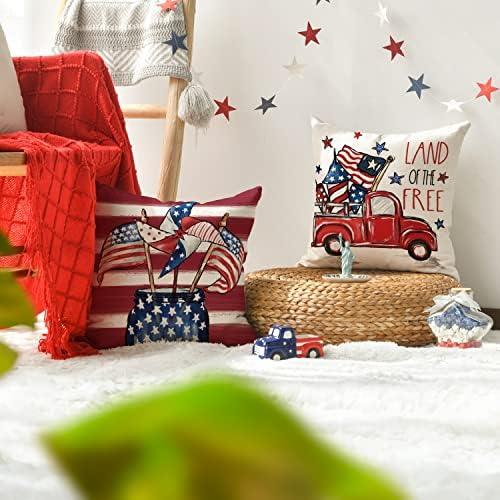 Avoin ColorLife 4. jula Patriotske pruge bacaju jastuče, 18 x 18 inča Spomen danca nezavisnosti USA zastave