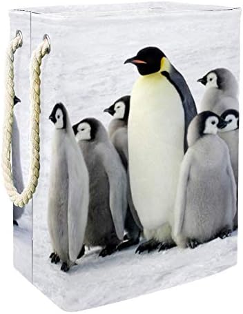 Inhomer Emperor Penguin Antarctic 300D Oxford PVC vodootporna odjeća Hamper velika korpa za veš za ćebad igračke za odjeću u spavaćoj sobi
