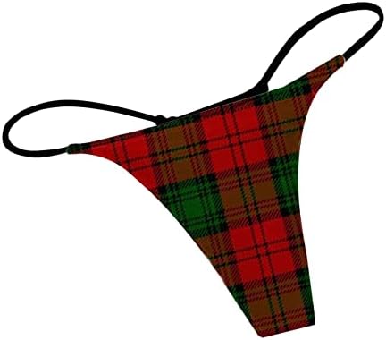 Božićni seksi Thong Žene Naughty donje rublje Stretch trake Gaćice T-Back GasHos Xmas Tree Bikini Thengs