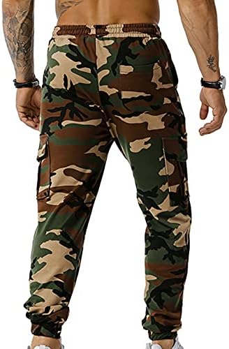 Muške Casual maskirne štampane pantalone za trčanje elastične teretane na otvorenom pantalone srednjeg struka