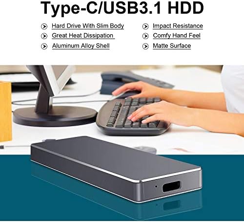 Vanjski tvrdi disk 1 TB Tip C usb3.1 za PC, MAC, Desktop Computer Wii U, Xbox