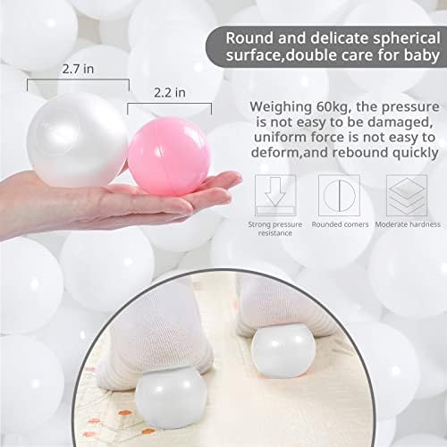 Heopeis Ball Pit Balls-2.7 inch Plastic Ball play Balls BPA Free ftalat Free netoksične lopte za igru za
