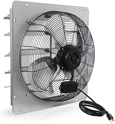 VENTISOL 20-inčni Izduvni ventilator sa zatvaračem, aluminijumski ventilator sa kompletom kabla za napajanje