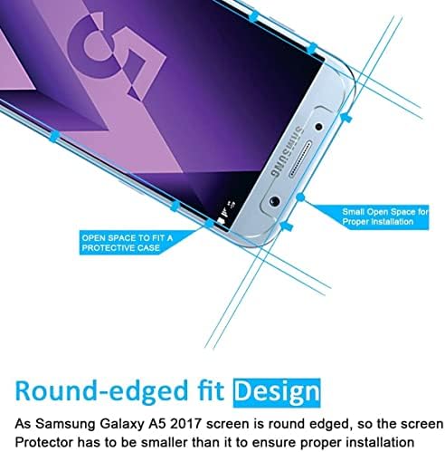 NEW'C [3 Pack] dizajniran za Samsung Galaxy A5 2017 kaljeno staklo za zaštitu ekrana, Ultra otporno na futrolu