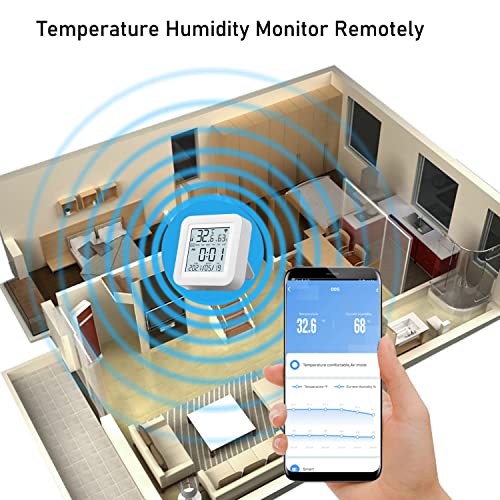 WiFi senzor temperature i vlage, TUYA pametni higrometar Termometar sa LCD ekranom, kompatibilan sa Alexa,