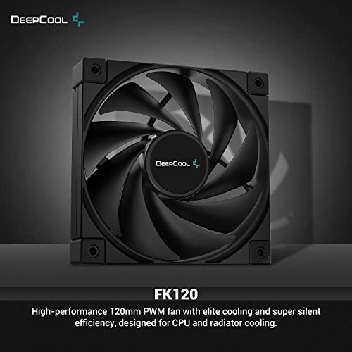 DeepCool Fk120 PC Fan 120mm 1850rpm FDB ventilator kućišta računara 4-pinski PWM 68.99 cfm ventilator za hlađenje Quiet Under 28dB visoke performanse za kućišta CPU Vazdušni hladnjaci i radijatori