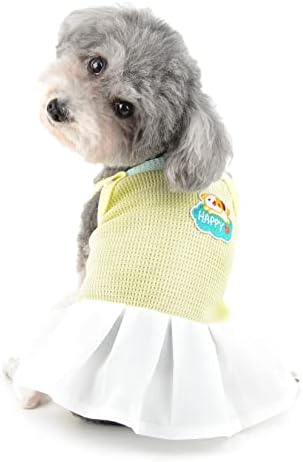 Ranphy Waffle Dog haljina za male djevojčice Puppy Sleeveless Suspender suknja sa psećim šablonom za mačke