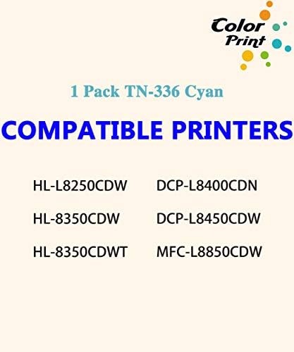1-Paket Colorprint kompatibilan Tn336 Cyan Toner kertridž visokog kapaciteta zamjena za Brother TN-336 TN336C