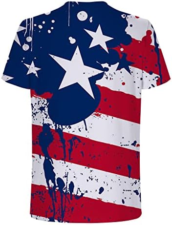 Muška Patriotska kratka rukava majica Američka američka zastava štampani vrhovi opušteni kroj Casual majice