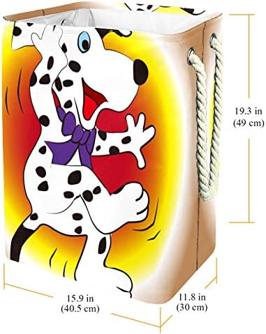DEYYA vodootporne korpe za veš visoke čvrste sklopive Plešuće korpe za štampanje Pjegavog psa za odrasle