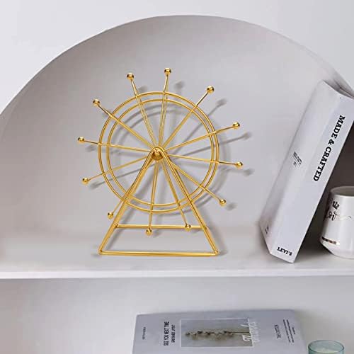 Moderni dekor zlata na kotačima Ferris Wheel Accent Male figurice za kućna dekor -Tabletop polica za knjige