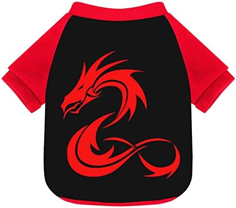 Funnystar Red Dragon Print Dukserice za kućne ljubimce sa pulovernim puloverom za pse za pse mačka sa dizajnom