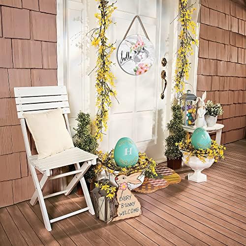 Zdravo Spring Bunny zec za uredni dekor za dekor zečja vješalica za vrata rustikalni vanjski trijem Viseća