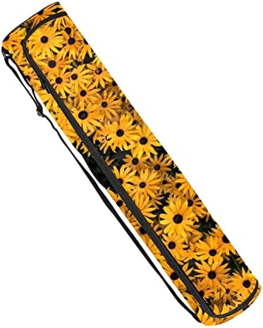 Chrysanthemum Yoga Mat torbe torba za nošenje joge sa punim patentnim zatvaračem za žene i muškarce, nosač prostirke za jogu sa podesivim remenom