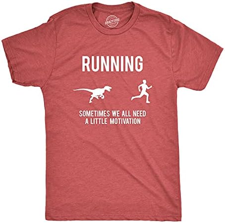 Muška Trčanje Motivacija Raptor Chase T Shirt Funny Dinosaurusa Tee Nerdy Grafički