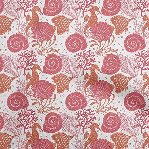 Oneoone viskozni dres roze tkanina okean podvodni život haljina Materijal tkanina Print tkanina by the Yard