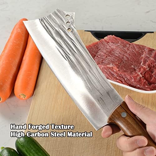 HDMD Sjeckalica za teške uslove rada, 1.4 Lbs teški mesarski nož nož za sečenje kostiju, mesarski nož visokog ugljeničnog čelika za sečenje mesa, sečenje kostiju