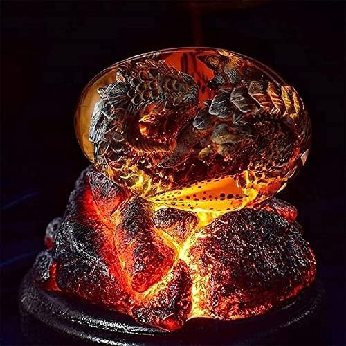 Lava Dragon Jaja, kristalna prozirna zmaja jaja, ručno rađena skulptura vatrogasnog džepa zmaj suvenir