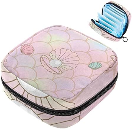Ženski higijenski ulošci ulošci torba za dame menstrualna torbica za djevojčice prijenosni period Tampon torba za pohranu Pink Clam Mermaid vage sa patentnim zatvaračem