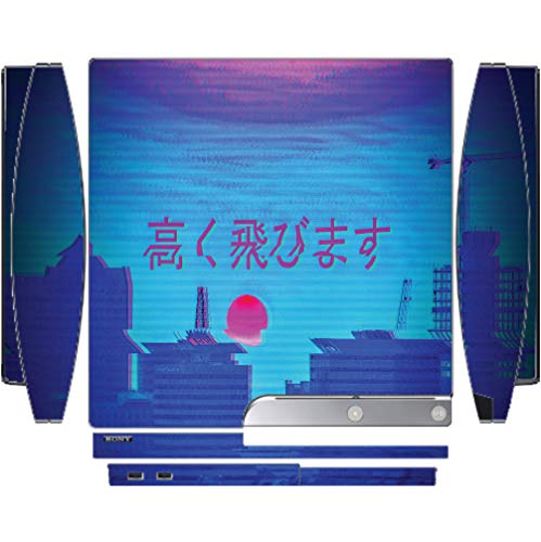 Vaporwave japanski Sunset dizajn vinil naljepnica Naljepnica kože egeek amz za Playstation 3 & PS3 Slim