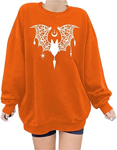 Ženska modna Halloween Odštampana labava bluza s dugim rukavima Okrugli vrat Ležerne prilike Dukseri SweetShirt