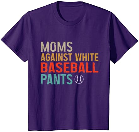 Mame protiv bijelih bejzbol pantalona za bejzbol majicu