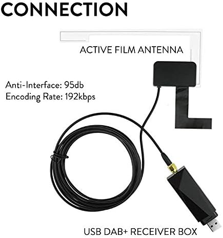 Ugar Android Dab + prijemnik USB Stick DAB kutija sa aktivnom filmskom antenom za Android Head jedinice