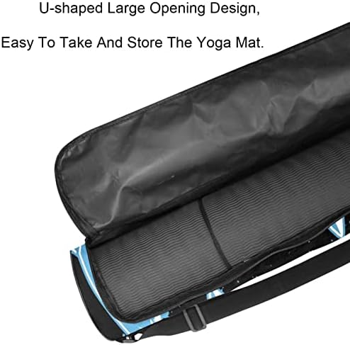 RATGDN Yoga Mat torba, Sharks uzorak vježbe Yoga Mat Carrier full-Zip Yoga Mat torba za nošenje sa podesivim