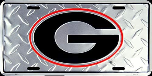 Ant Enterprises Georgia Bulldogs Bull Dogs Diamond Football 6 x12 Aluminij registarske tablice Tag