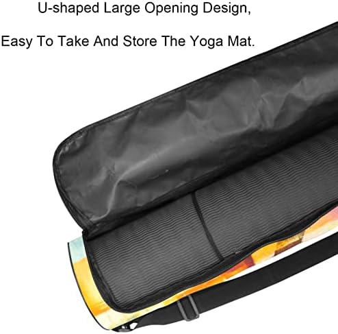 RATGDN Yoga Mat torba, afričke žene Vježba Yoga Mat Carrier full-Zip Yoga Mat torba za nošenje sa podesivim