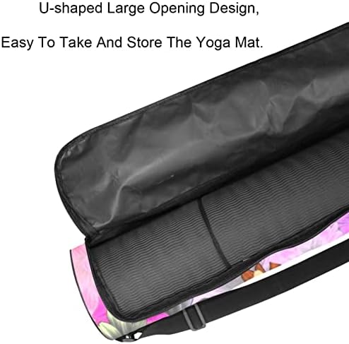 Yoga Mat torba, Flower Flowers Carta da Parati Exercise Yoga Mat Carrier full-Zip Yoga Mat torba za nošenje