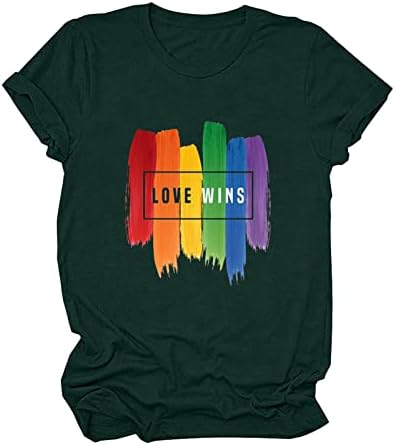 pbnbp ženske Pride Shirts Summer Loose Fit LGBT Parada ponosa Outfiti kratki rukavi Rainbow štampani vrhovi